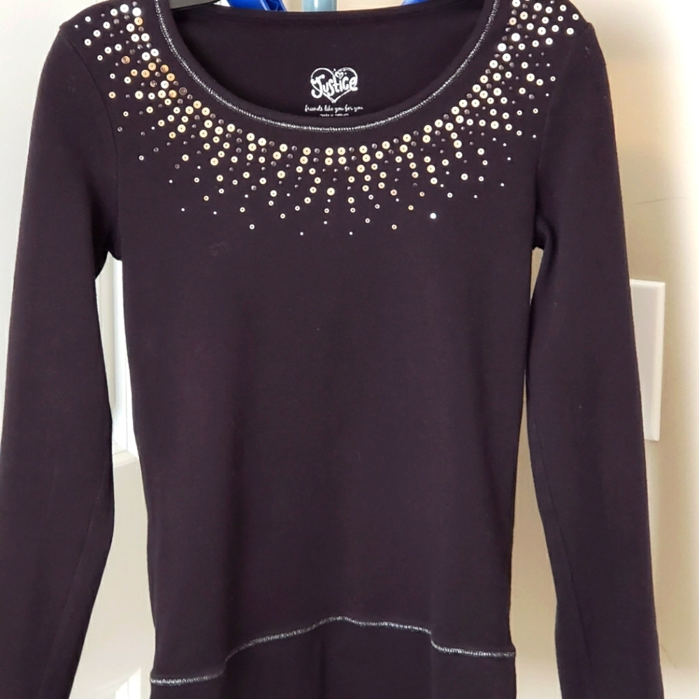 Justice Girls Top with Beads Size 12